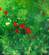 Czeslaw Gorski - Wiese mit Mohnblumen - Ölgemälde